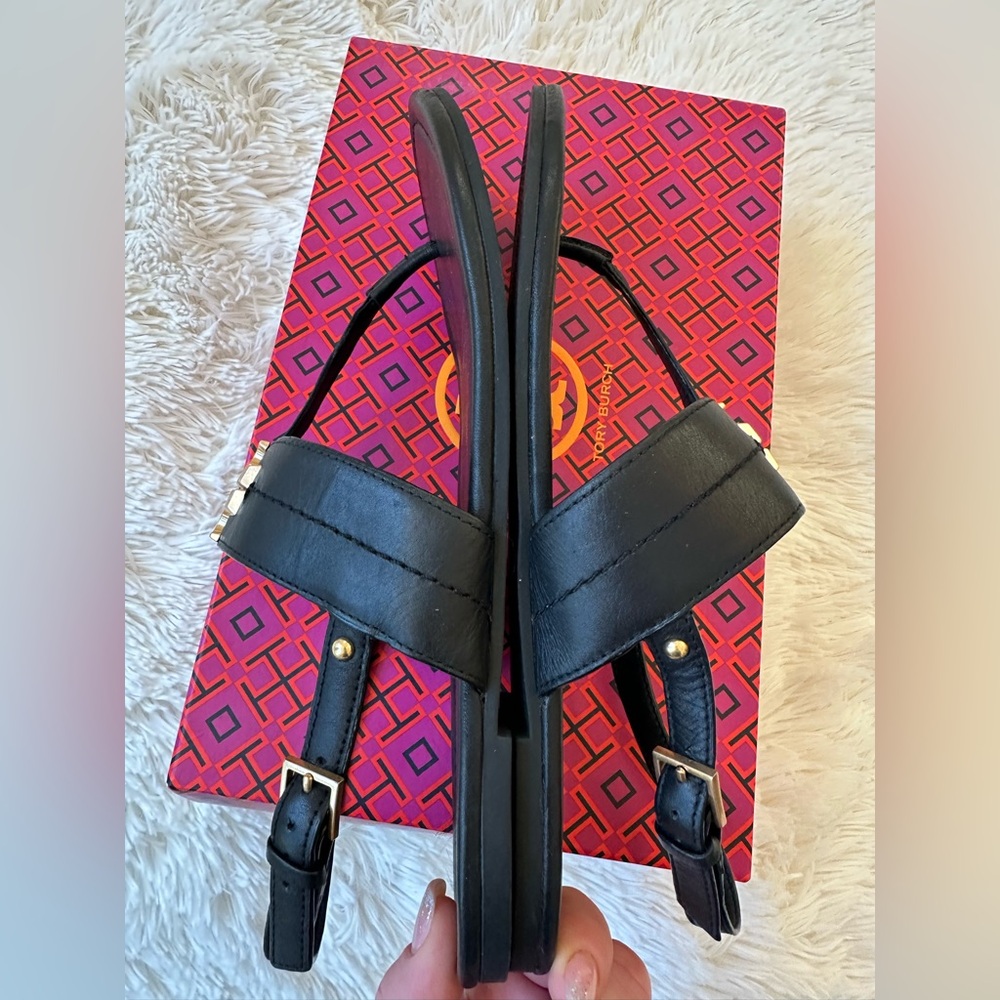 Tory Burch Everly Black Sandals Size: 10.5 - Picture 7 of 10